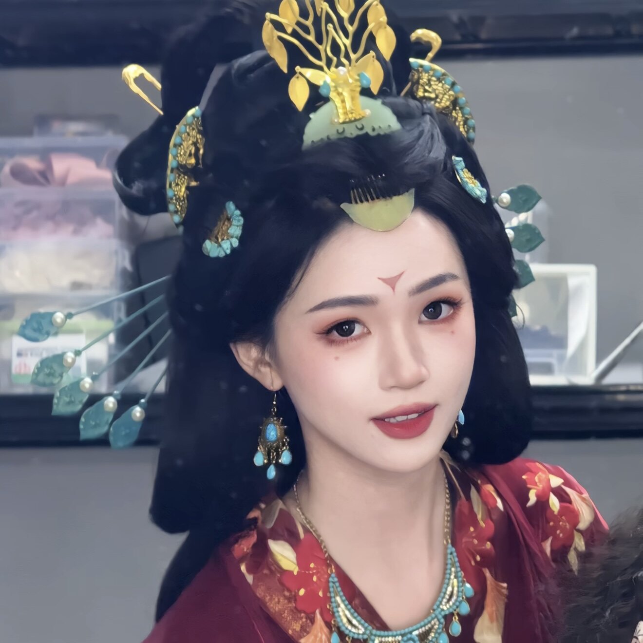 【霜翎阁】松石鹿首冠汉服古风配饰全套装战国袍魏晋秦汉｛归鸾｝