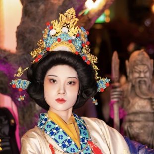 【霜翎阁】永乐宫壁画神仙套装冠簪子汉服冠发饰品配饰品{金星}