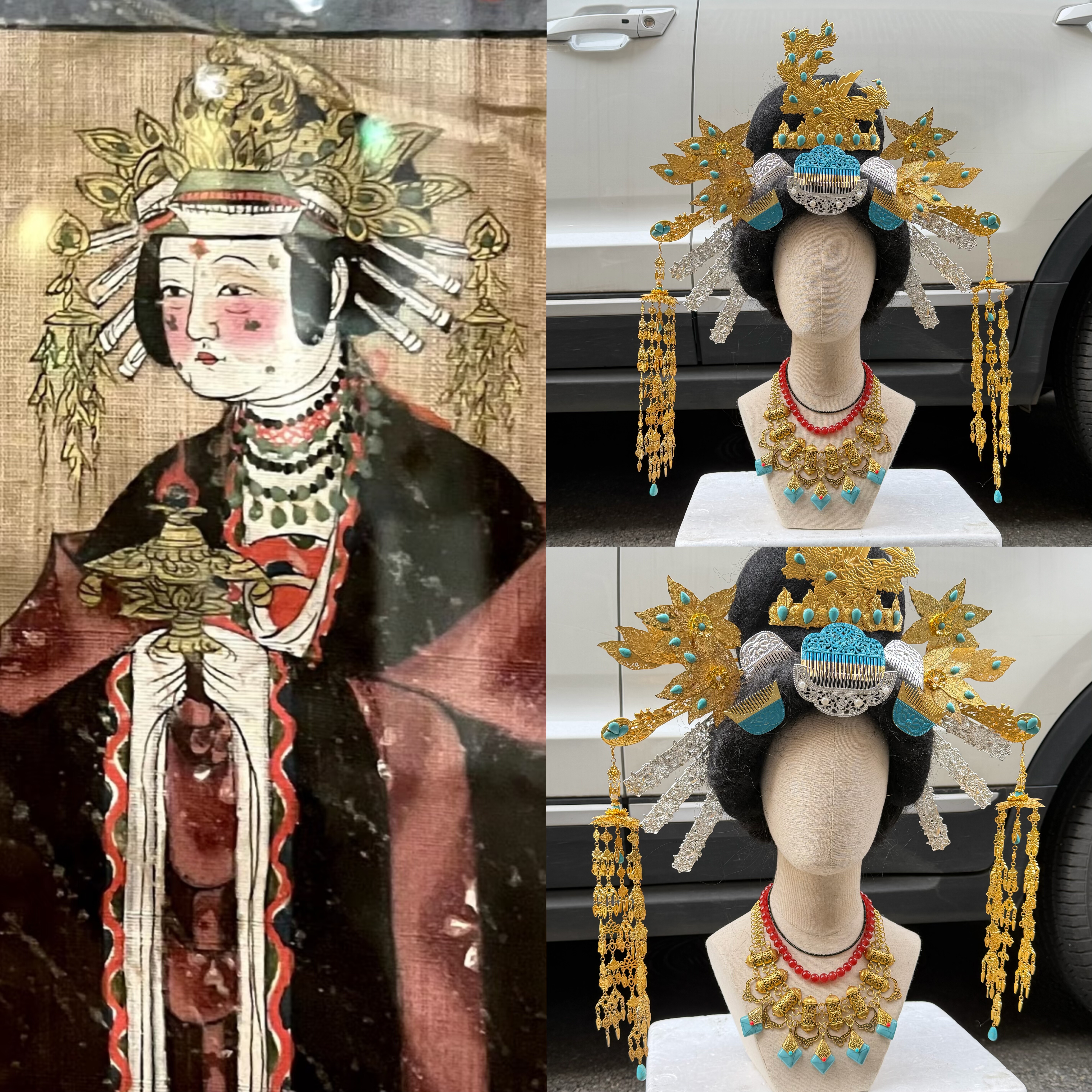 【霜翎阁】敦煌汉服壁画供养人复原全套装配饰品唐风流苏｛妙贞｝