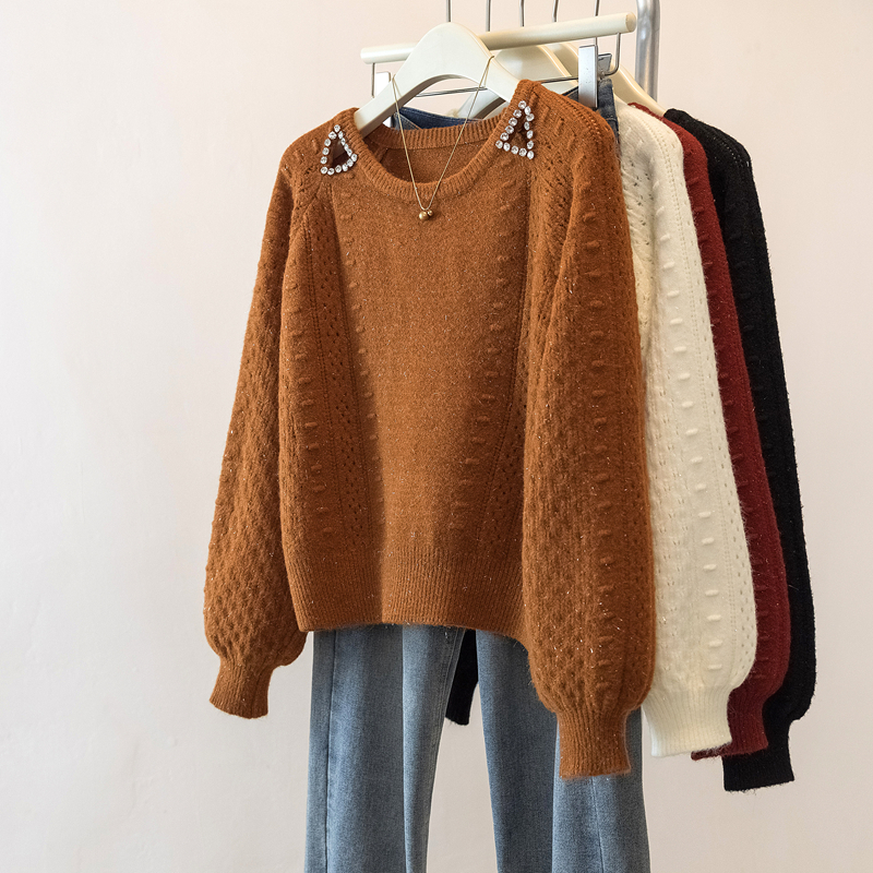 胖mm镂空亮丝圆领针织打底衫秋冬款宽松减龄内搭洋气减龄毛衣,女装大码女装,衣嘉衣服饰 胖mm镂空亮丝圆领针织打底衫秋冬款宽松减龄内搭洋气减龄毛衣,女装大码女装,衣嘉衣服饰