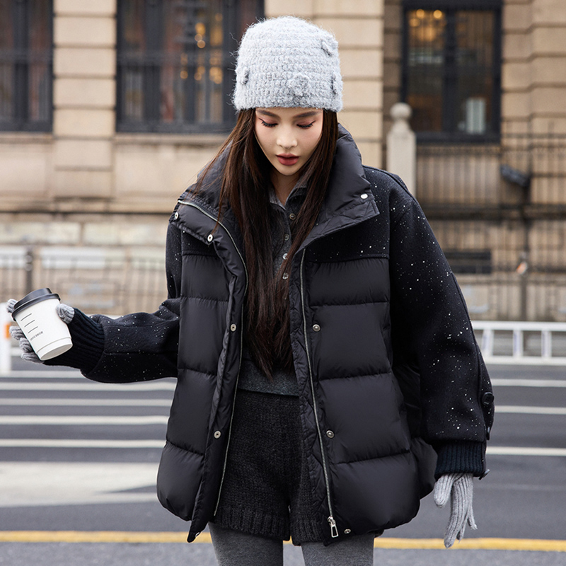 设计感拼接加厚羽绒棉服女2025冬季新款时尚洋气百搭棉袄外套潮,女装棉衣/棉服,衣嘉衣服饰 设计感拼接加厚羽绒棉服女2025冬季新款时尚洋气百搭棉袄外套潮,女装棉衣/棉服,衣嘉衣服饰