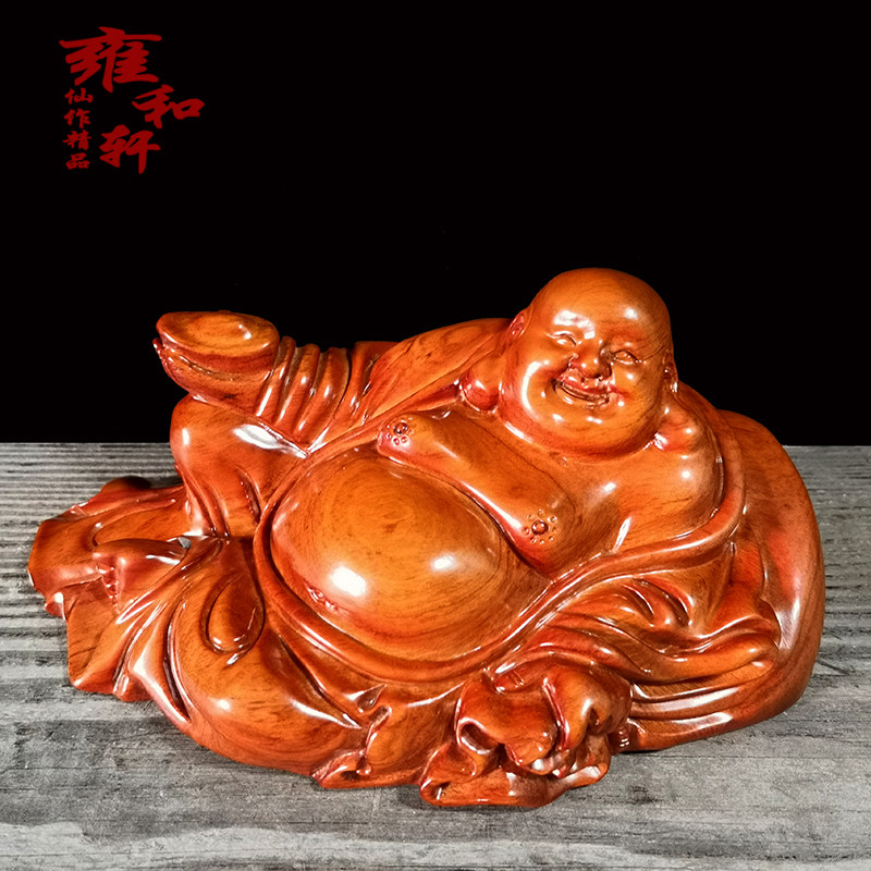车载风水摆件红木保平安工艺品