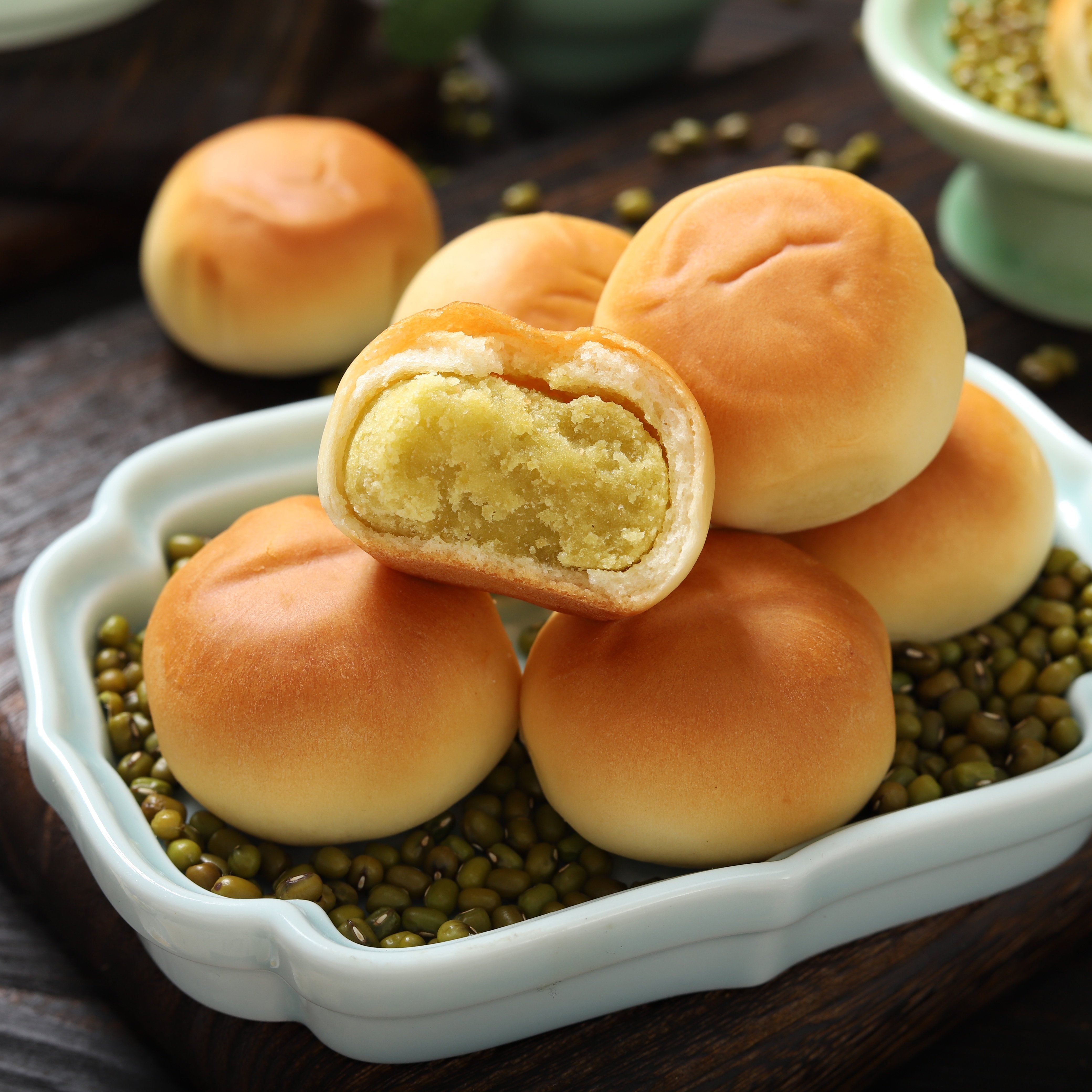 唐山高小酥食品 绿豆饼 速食早餐下午茶白皮老式传统糕点500克/盒