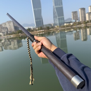 打狗棒一体锻打高锰钢棍剑冷兵器装饰摆件细剑未开刃