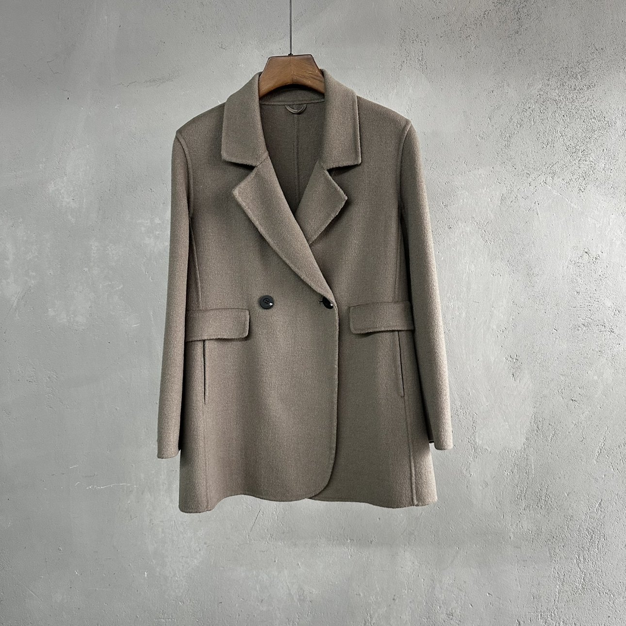 双面呢西装外套女羊毛