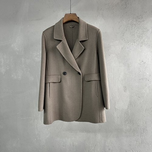 双面呢西装外套女羊毛