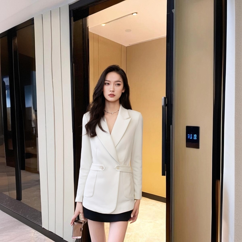 休闲春秋款显瘦百搭小西装外套ol