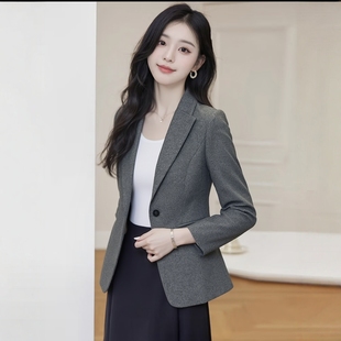 通勤羊毛西服上衣M6S078 女长袖 679 西装 秋冬灰色修身