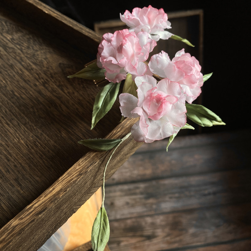 木生 蔷薇发梳古风发卡汉服头饰粉色盘发夹簪子日常古装搭配发饰,饰品/流行首饰/时尚饰品新,发饰,淘宝优惠券,粉丝福利购,淘宝优惠卷