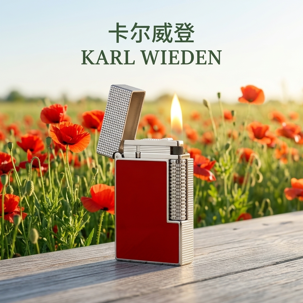 【送赠品】KW卡尔威登朗声煤油打火机高级送男友礼物侧滑银红商务