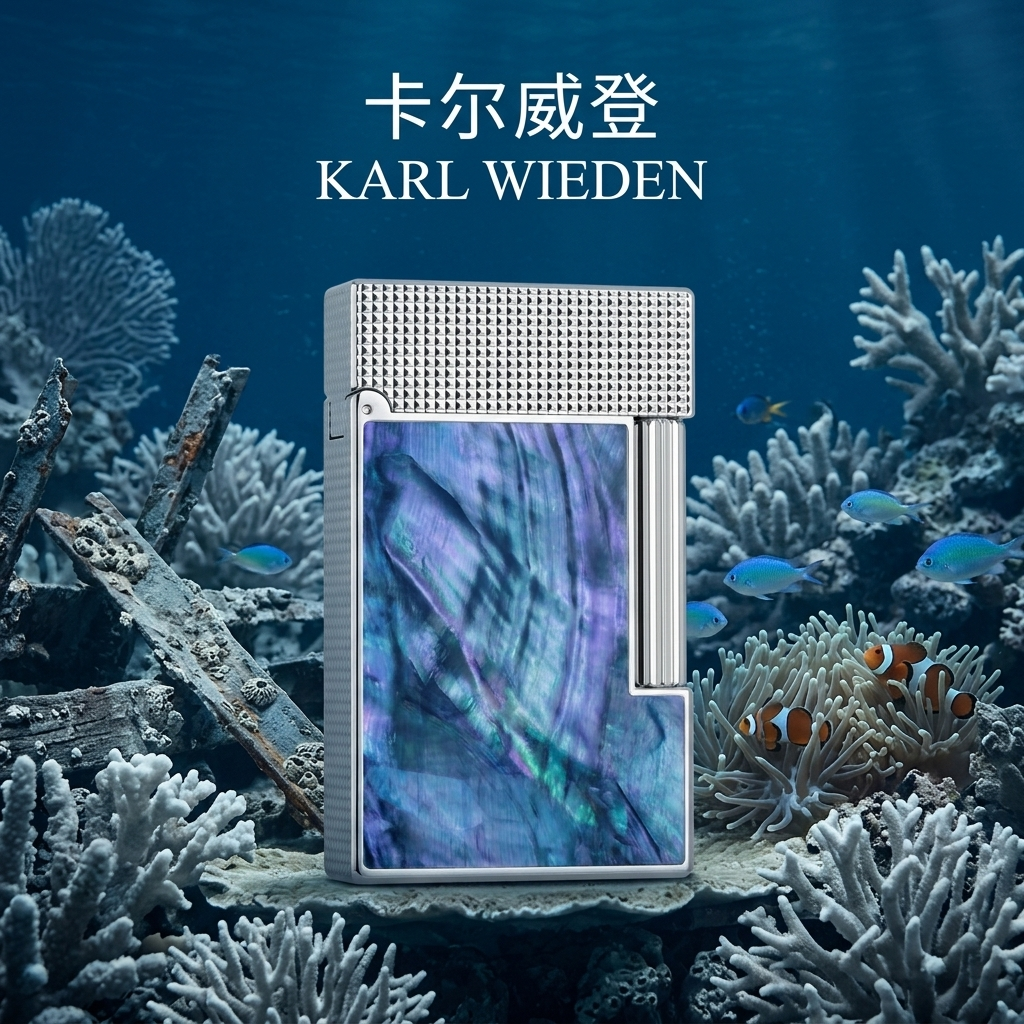 KW卡尔威登朗声煤油打火机高级送男友生日礼物彩贝银蓝商务情人节