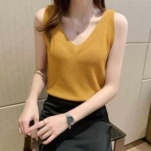 V领内搭2024年LK镂空打底衫韩版