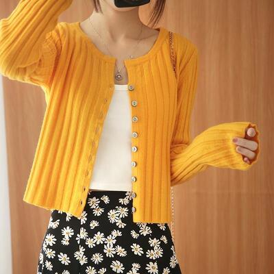 开衫外套女针织衫2026春秋新款夏季可穿温柔风显瘦外搭长袖上衣潮