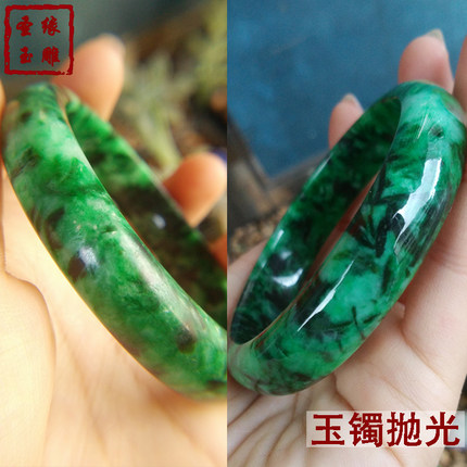 翡翠手镯打磨抛光和田玉改窄改圈