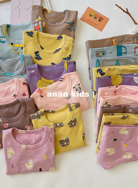 2020秋冬款儿童保暖内衣套装磨毛修身羊毛拉架秋衣秋裤家居服