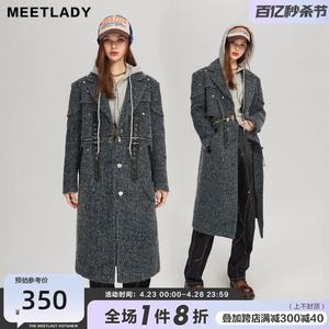 英伦长款呢大衣MEETLADY