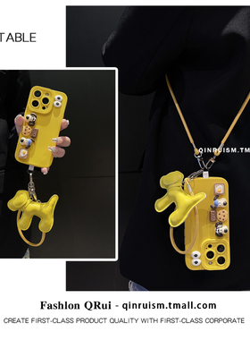 黄色掌门狗适用华为mate70/60/50pro手机壳p80/70/60pro套nova14/13pro硅胶荣耀400/300防摔全包手提斜挎带软