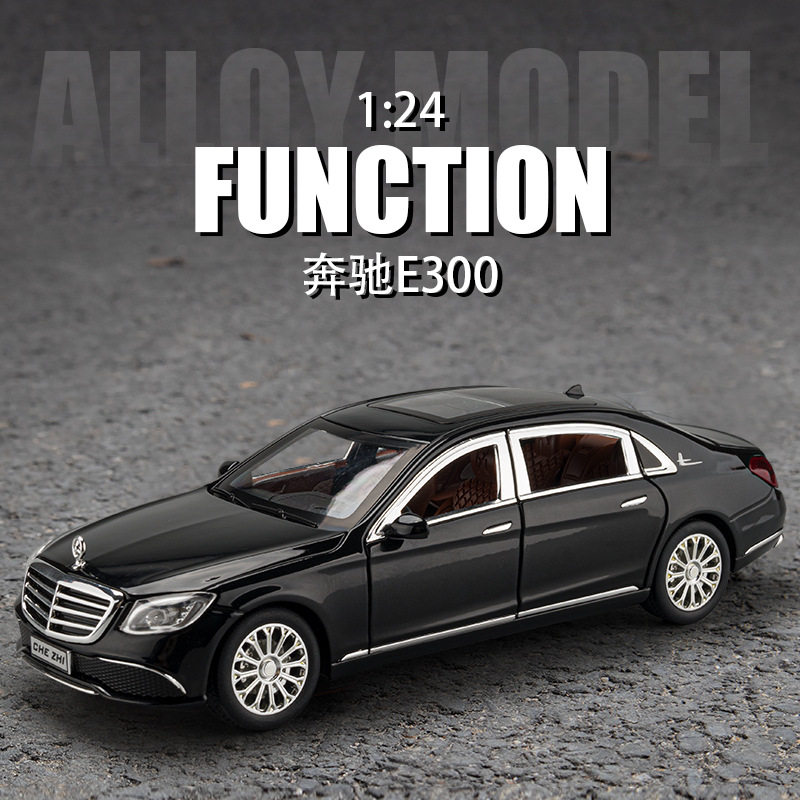 1;24奔驰E300L带立标合汽车模