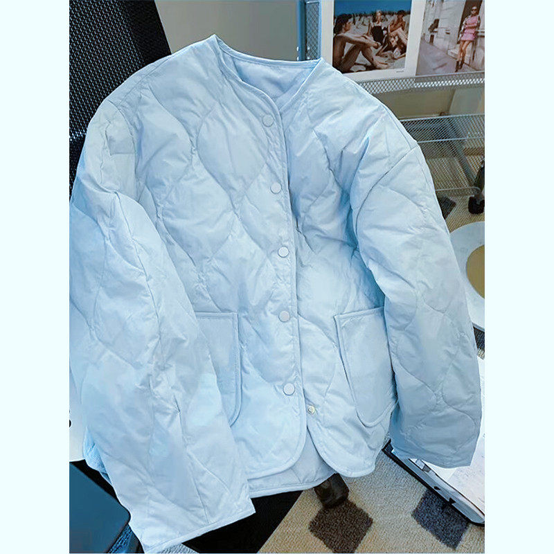 轻便薄棉外套女款秋冬外穿夹棉小棉袄通勤简约短款棉服~清仓特价