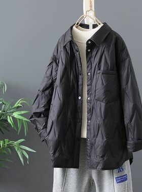 黑色轻职风棉衣女式冬季加棉外套休闲百搭轻便款羽绒服~清仓捡漏