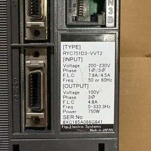 RYC751D3 富士伺服驱动器 VVT2