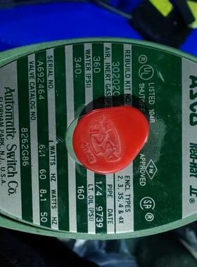 美国ASCO阿斯科电磁阀，型号MP-C-080，拆机品，外观