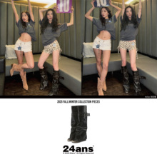 24ans【柳智敏 孙彩瑛同款】可拆卸裤管靴 堆堆变直筒靴子 矮子乐