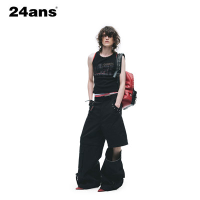 24ANS LTD 朋克grunge裤子⑴多穿夏日设计⑵拉链可调节⑶手工铆钉