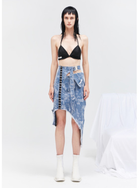Texture denim skirt 肌理牛仔半裙