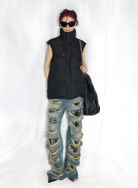 24ans 两色 三防面料 90国标绒WDD 可调节羽绒马甲