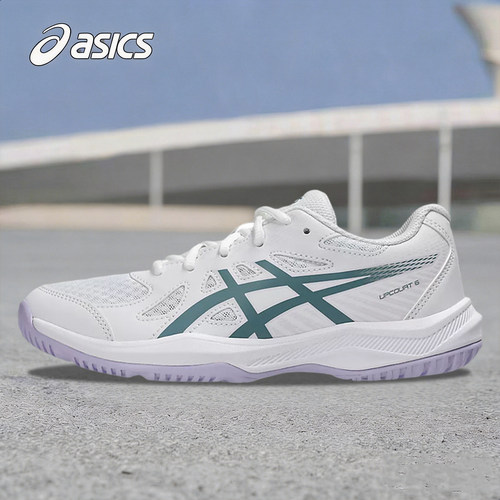 asics亚瑟士童鞋女童专业羽毛球鞋UPCOURT 6 GS儿童运动鞋子正品