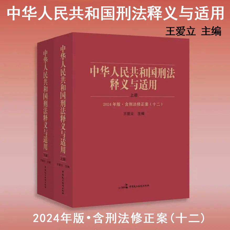 2024年版 中华人民共和国刑法释义与适用 2024新修改刑法修正案十二 王爱立 刑法规定理解适用逐条阐释辅导读物 民主法制出版社