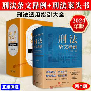 正版2024新 刑法条文释例+刑法案头书 刑法适用指引大全 余双彪 邹志刚 刑法修正案十二 注释法条司法解释工具书 案例指引实务疑难