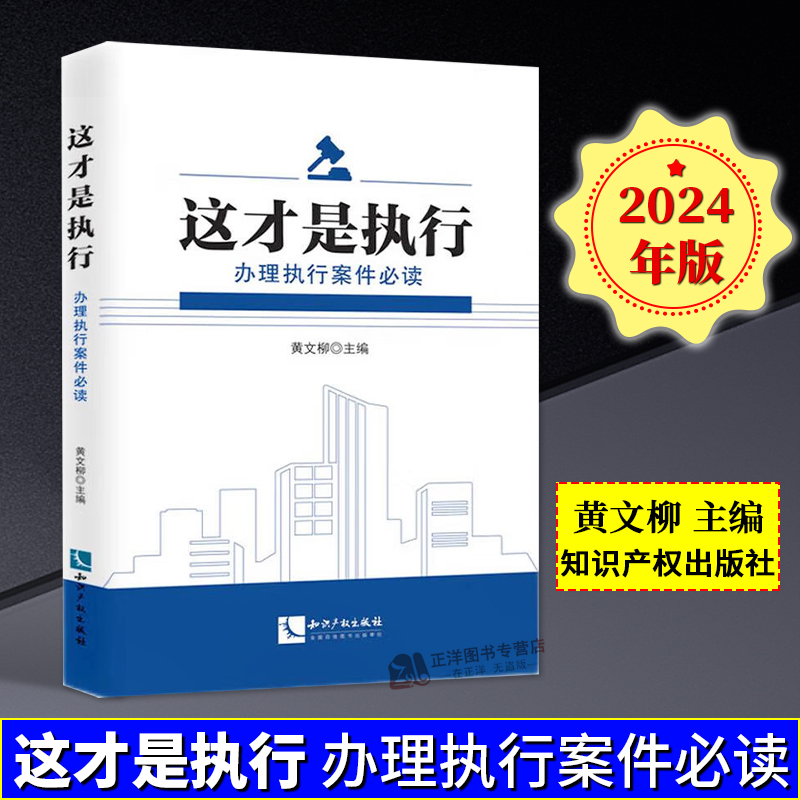 正版2024新书 这才是执行 办理执行案件必读 黄文柳 司法拍卖相关刑事裁判涉财产部分执行不动产相关 知识产权出版社9787513093415