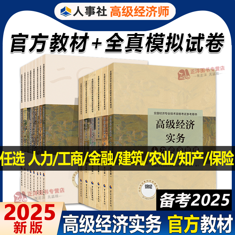 官方备考2025】高级经济师教材+全真模拟试卷2本套人力资源管理专业官方教材经济师考试用书高级职称考试中国人事出版社