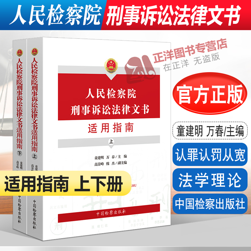 人民检察院刑事诉讼法律文书适用指南 上下册 童建明 万春 认罪认罚从宽 法学理论法律书籍 中国检察出版社9787510224089
