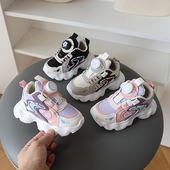 2024春秋季 老爹鞋 新款 子休闲旋转钮扣男童鞋 透气儿童鞋 女童运动鞋