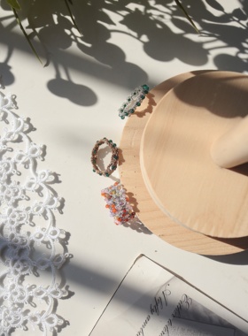 手工DIY小红薯同款梭编戒指小众饰品支持尺寸定制