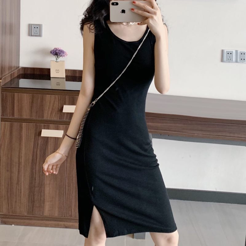 Mid length modal slim dress