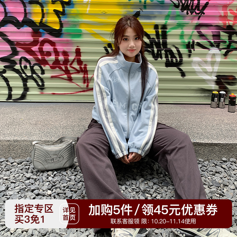 YUZI鱼子上衣鹿皮绒外套休闲运动