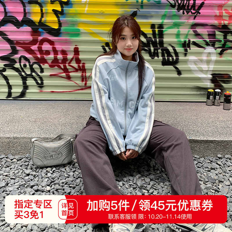 YUZI鱼子上衣鹿皮绒外套休闲运动