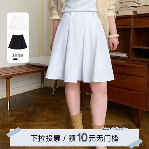 YUZI鱼子A字百褶裙大码女装