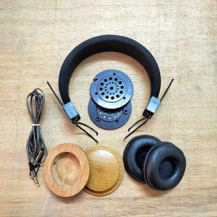 全套配件DIY 40mm单元 耳机配件实木外壳木壳头梁可装 高品质头戴式