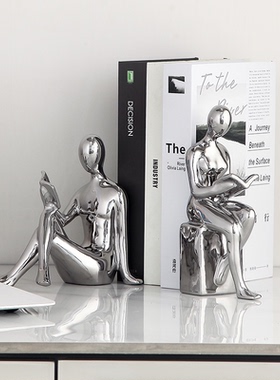 书挡人物摆件现代轻奢客厅办公室桌面摆设书架高级感酒柜软装饰品