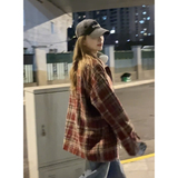 美式高级感oversize夹克外套复古休闲时尚格子衫HY508TP65，男装衬衫，电商A102B