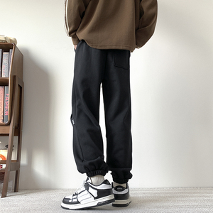 美式大码运动裤男士新款束脚卫裤潮牌休闲裤子K467TP45控75图片