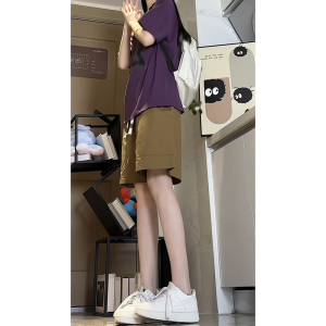夏季日系CityBoy纯色宽松休闲短裤男工装五分裤K373TP35控49图片