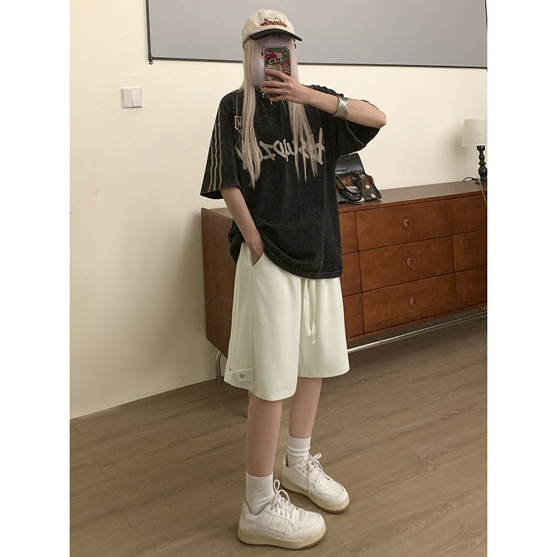 美式高街vibe短裤简约休闲运动青春校园风短裤K546TP30控49,男装休闲裤,电商A102B