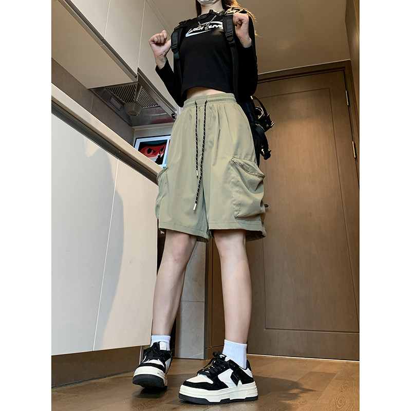 百搭款hiphop大口袋设计潮牌休闲运动五分裤高街短裤K530TP30控49,男装休闲裤,电商A102B