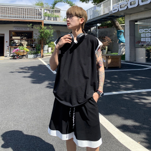 潮流时尚新款宽松休闲运动服美式外穿篮球运动服套装T10TP50控78图片